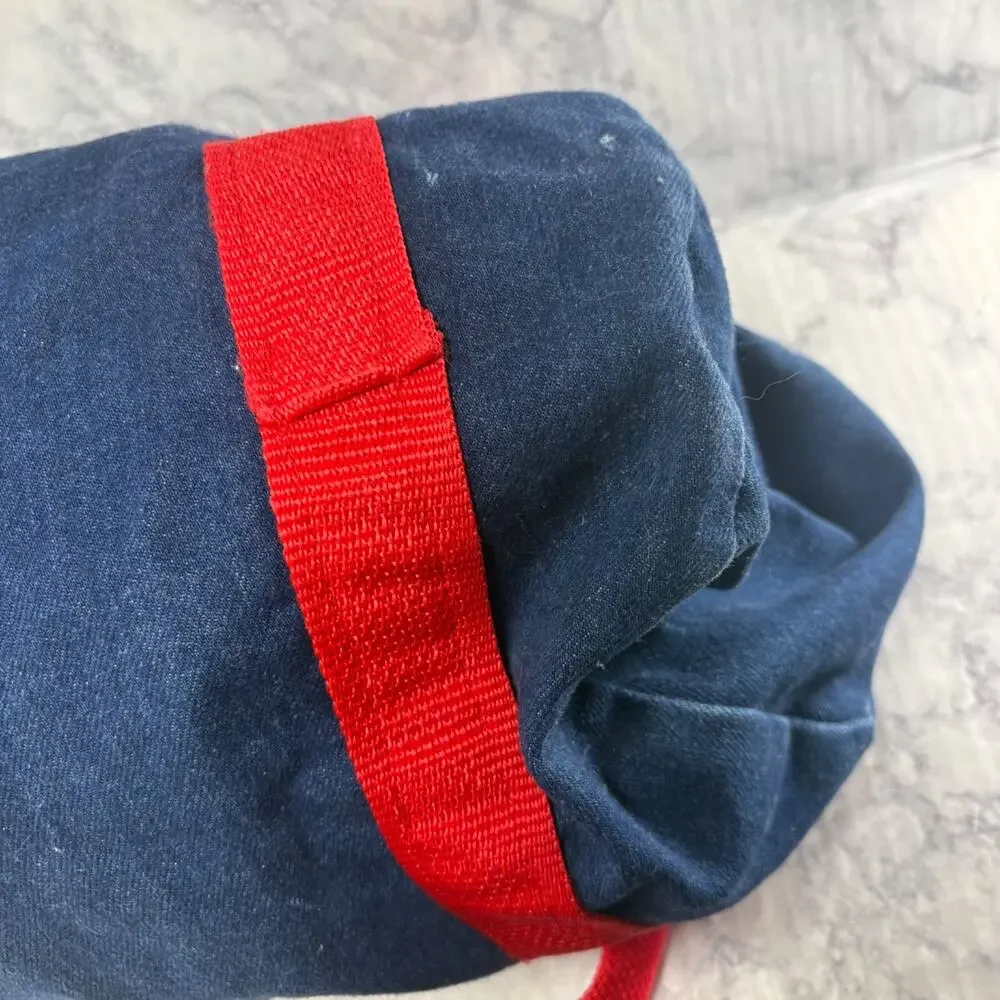 Rare Vtg 70s Levi Strauss 501 Jean Denim Duffel Carry Gym Travel Bag Red Patch